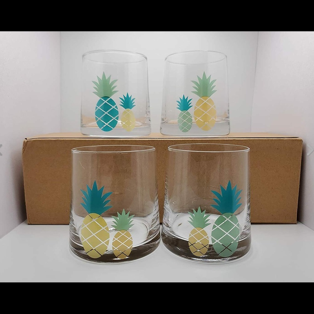 Chic & Tonic pineapple lowball glasses
